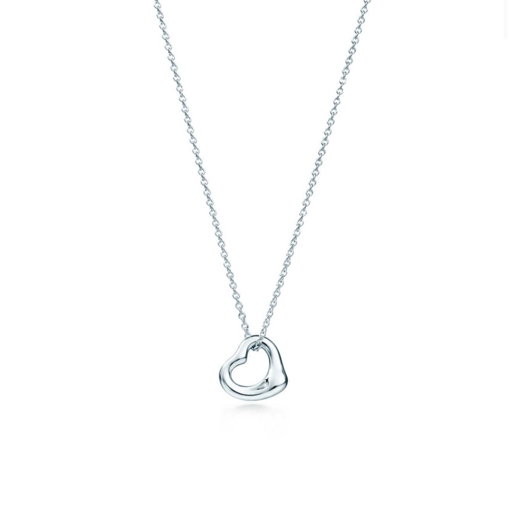 Tiffany open heart pendant